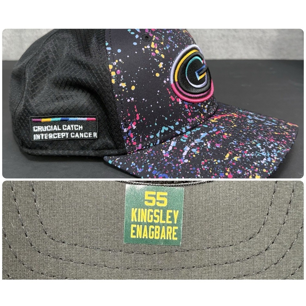 Green Bay Packers New Era NFL Crucial Catch #55 Enagbare Snapback Hat Large/XL